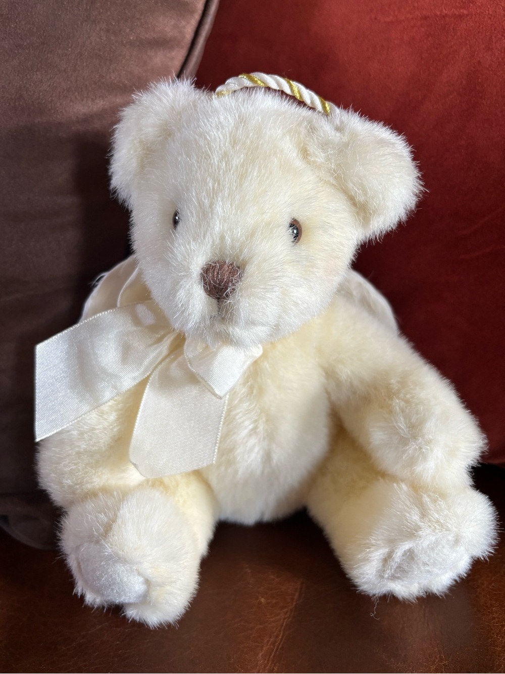 Collectible Teddy Bear Angel Plush Toy Off White Russ Athena